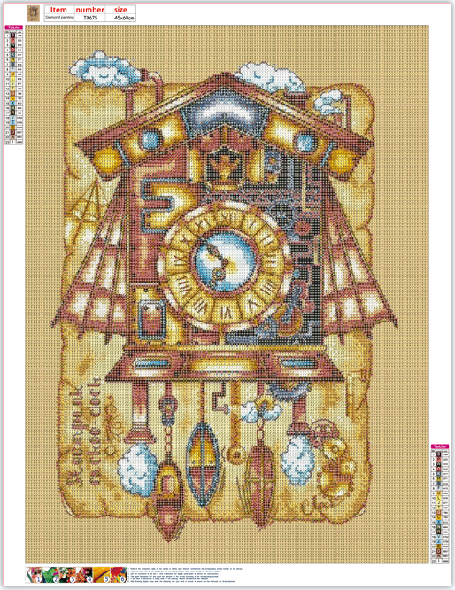 Full Diamond Painting kit - Clock