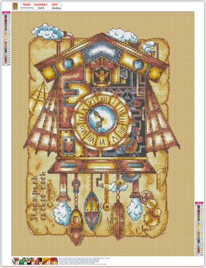 Full Diamond Painting kit - Clock