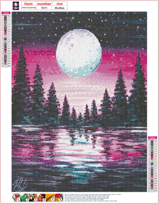 Full Diamond Painting kit - Big moon