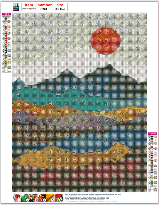 Full Diamond Painting kit - Abstract landscape