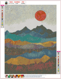 Full Diamond Painting kit - Abstract landscape