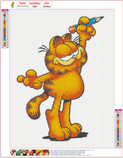 Full Diamond Painting kit - Garfield