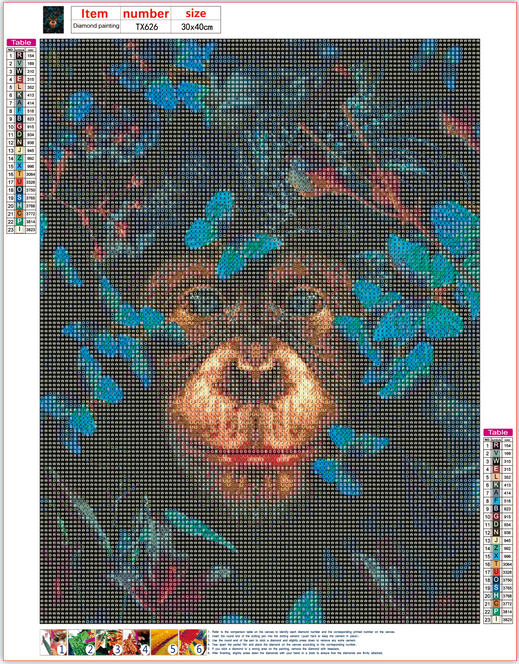 Full Diamond Painting kit - Monkey