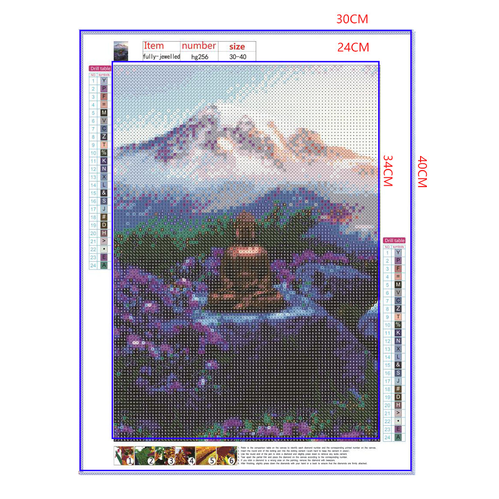 Full Diamond Painting kit - Buddha in the mountain