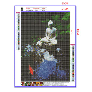 Full Diamond Painting kit - Buddha on the lake