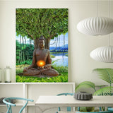 Full Diamond Painting kit - Buddha under the big tree