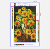 Full Diamond Painting kit - Sunflower flower on vase
