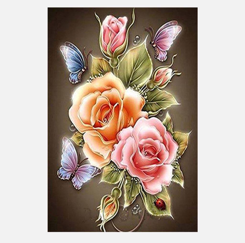 Full Diamond Painting kit - Glowing peony
