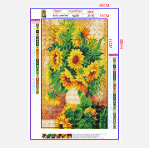 Full Diamond Painting kit - Sunflower flower