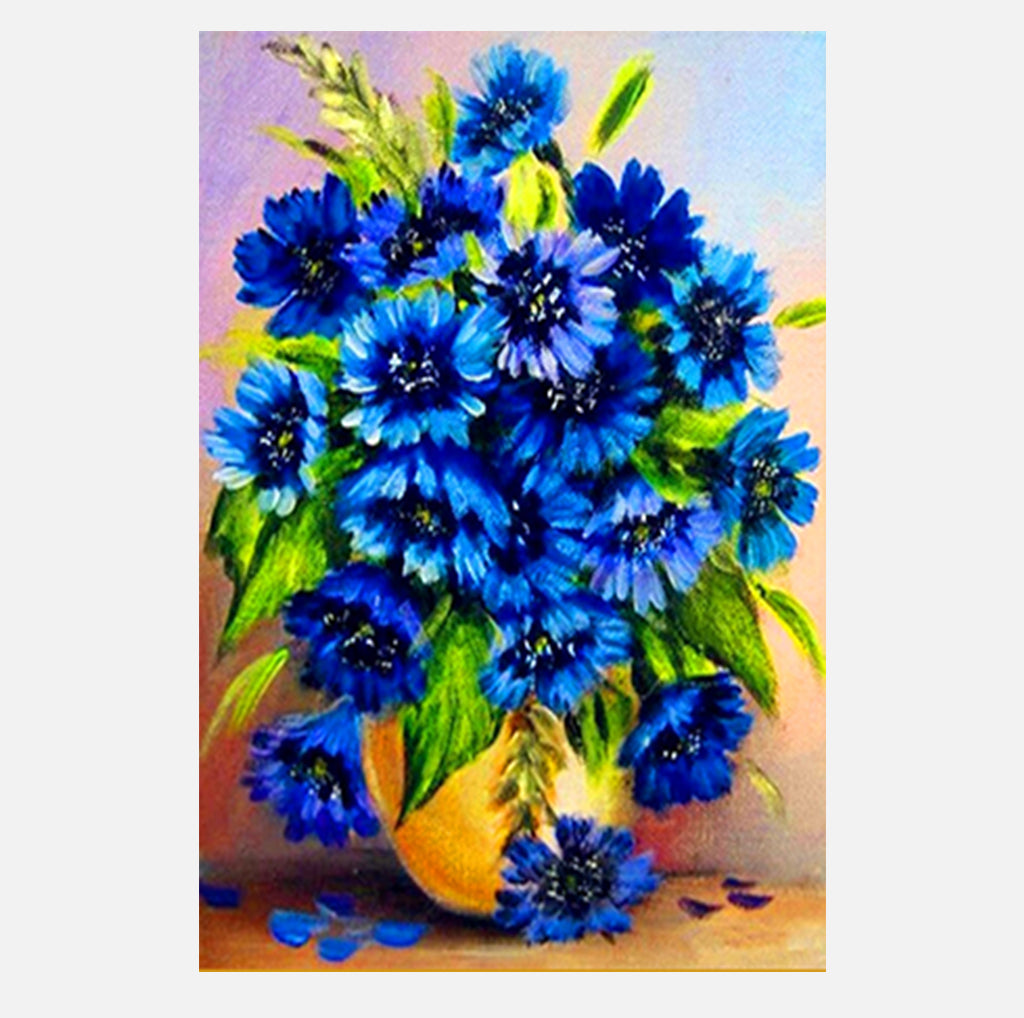 Full Diamond Painting kit - Blue flower