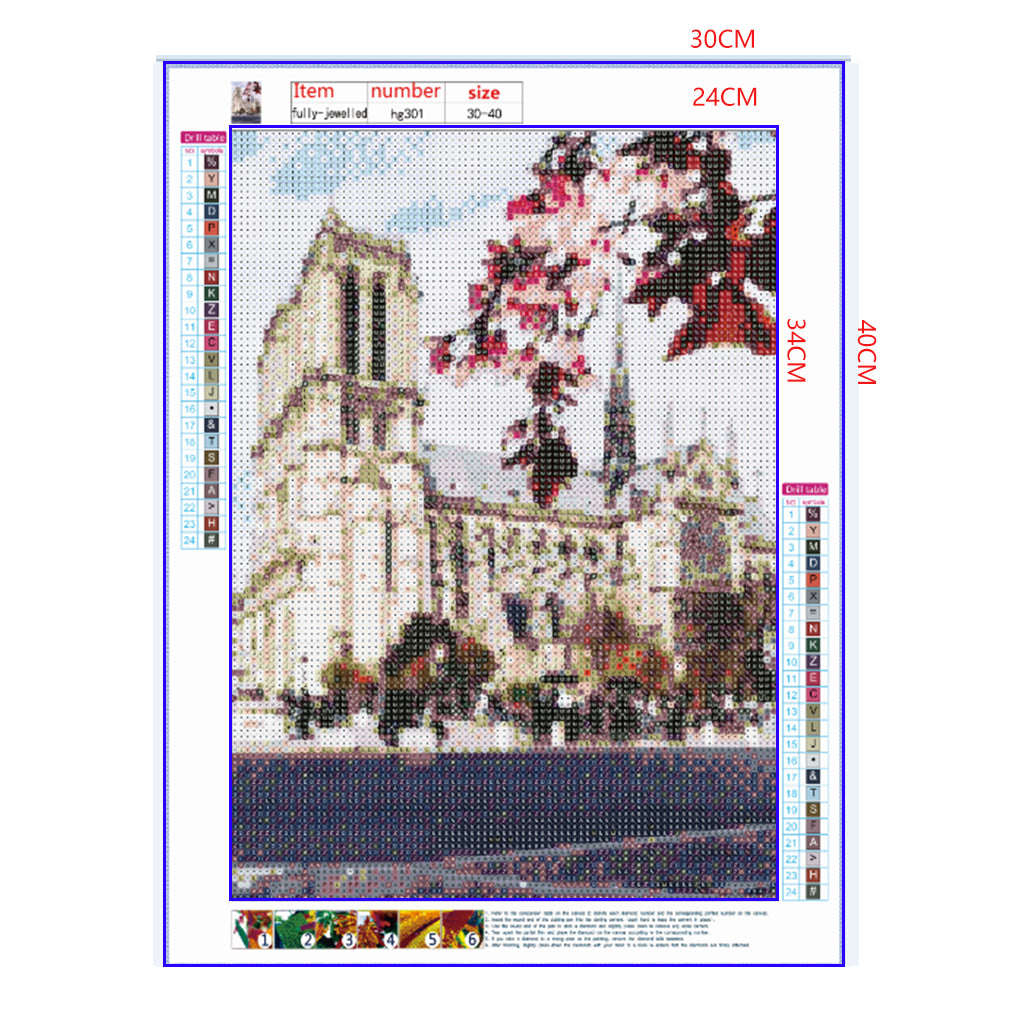 Full Diamond Painting kit - Scenery of Cath¨¦drale Notre Dame de Paris