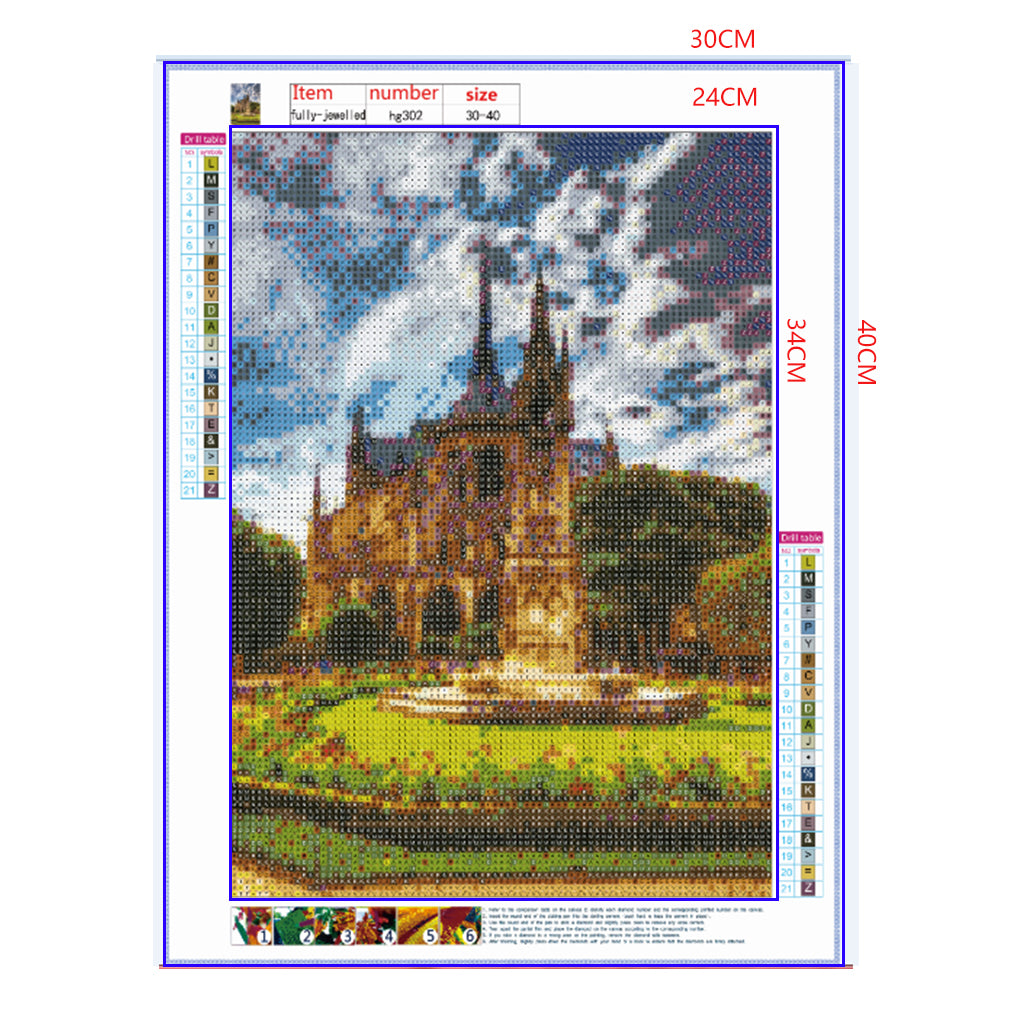 Full Diamond Painting kit - Scenery of Cath¨¦drale Notre Dame de Paris