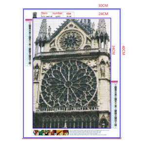 Full Diamond Painting kit - Carved architecture of Notre Dame de Paris