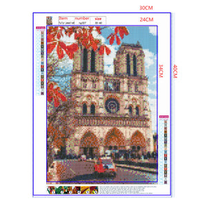 Full Diamond Painting kit - Beautiful scenery of Cath¨¦drale Notre Dame de Paris