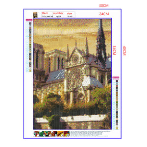 Full Diamond Painting kit - Beautiful scenery of Cath¨¦drale Notre Dame de Paris