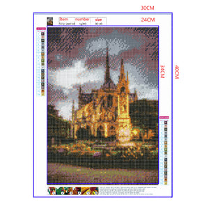 Full Diamond Painting kit - Beautiful scenery of Cath¨¦drale Notre Dame de Paris