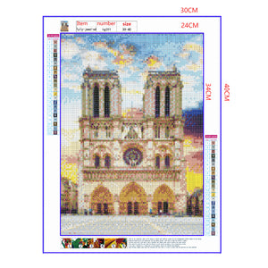 Full Diamond Painting kit - Beautiful scenery of Cath¨¦drale Notre Dame de Paris