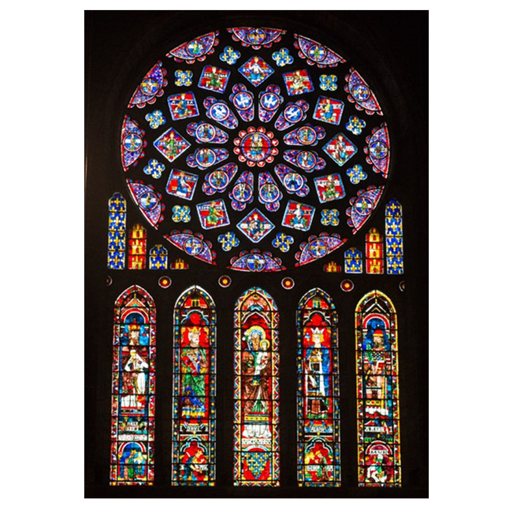 Full Diamond Painting kit - The peacock window of Cath¨¦drale Notre Dame de Paris