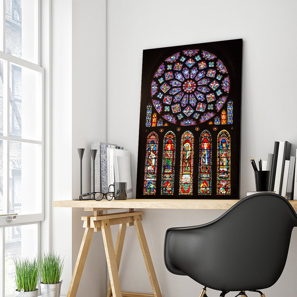 Full Diamond Painting kit - The peacock window of Cath¨¦drale Notre Dame de Paris