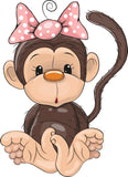 Full Diamond Painting kit - Cute monkey with a bow-knot