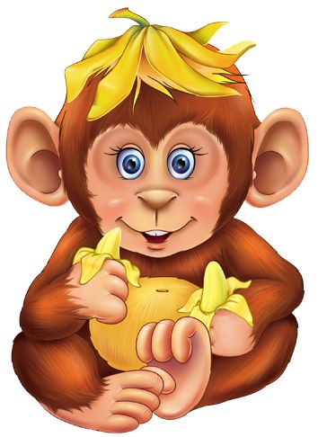 Full Diamond Painting kit - Monkey eating banana