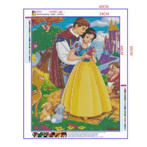 Full Diamond Painting kit - Snow White and her prince (16x20inch)