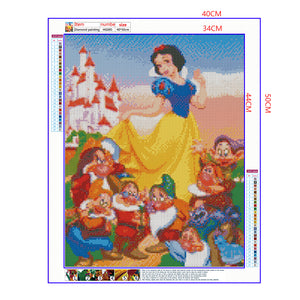 Full Diamond Painting kit - Snow White and the 7 Dwarfs (16x20inch)