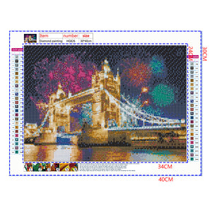Full Diamond Painting kit - Fireworks off Tower Bridge