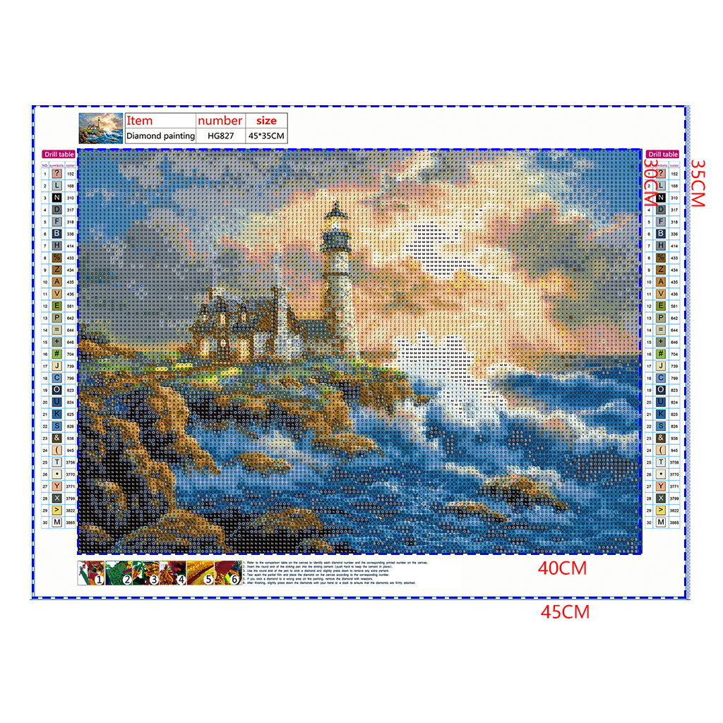 Full Diamond Painting kit - Lighthouse by the sea