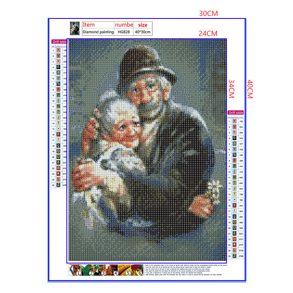 Full Diamond Painting kit - Old couple in love
