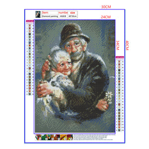 Full Diamond Painting kit - Old couple in love