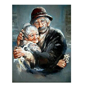 Full Diamond Painting kit - Old couple in love