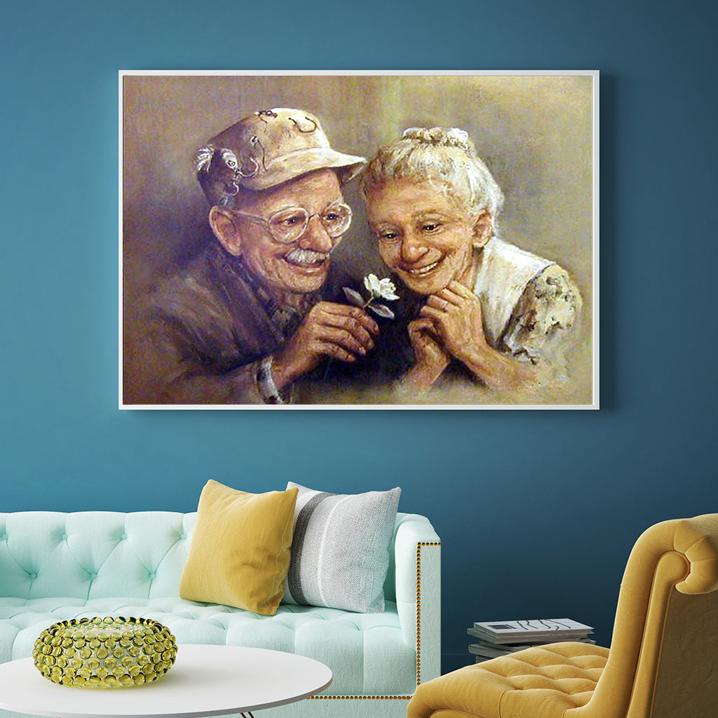Full Diamond Painting kit - Old couple in love