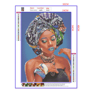 Full Diamond Painting kit - African woman