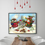 Full Diamond Painting kit - Christmas snowmen together for Christmas