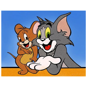 Full Diamond Painting kit - Cat and mouse