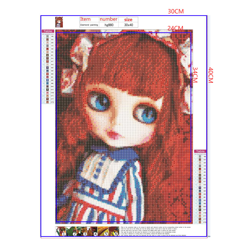 Full Diamond Painting kit - Girl doll