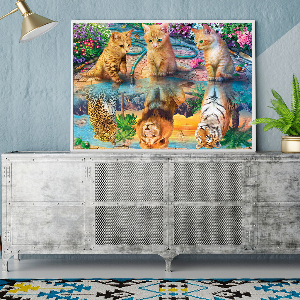 Full Diamond Painting kit - Little cat and big cat