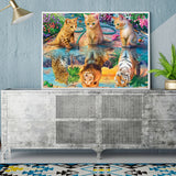 Full Diamond Painting kit - Little cat and big cat