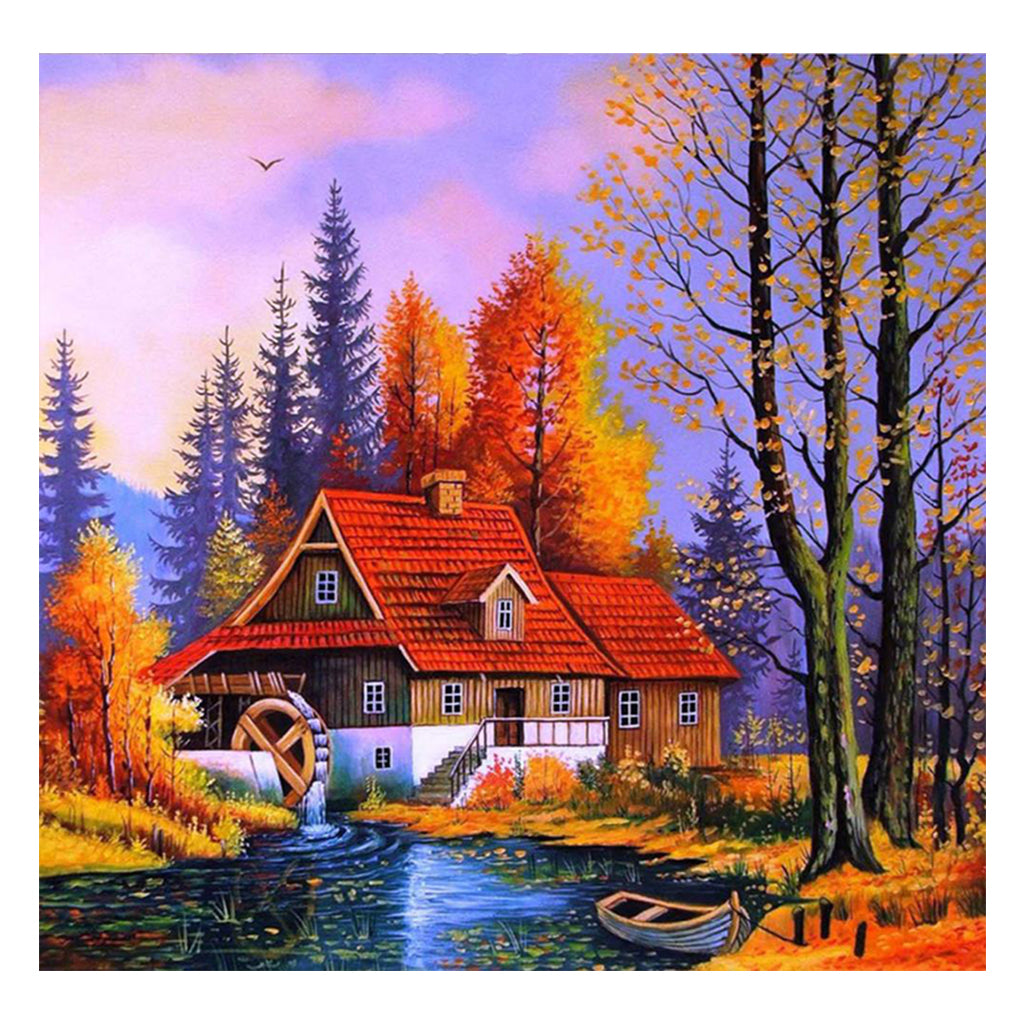Full Diamond Painting kit - Late autumn scenery