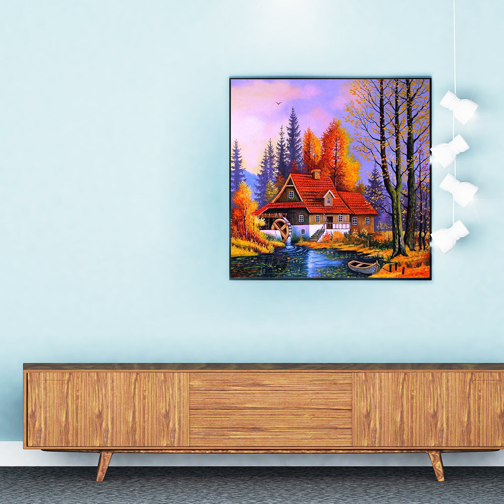 Full Diamond Painting kit - Late autumn scenery