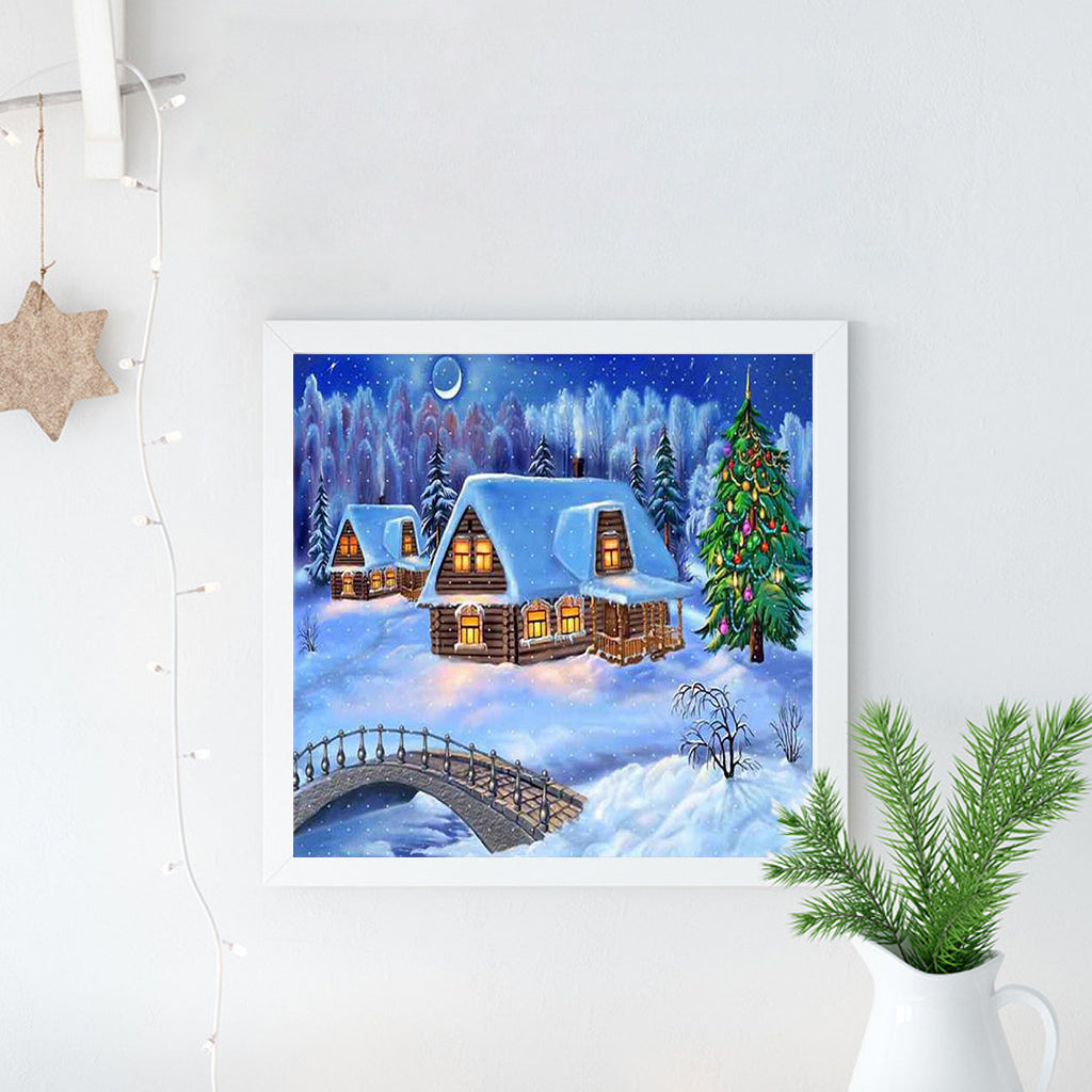 Full Diamond Painting kit - Christmas snow scene