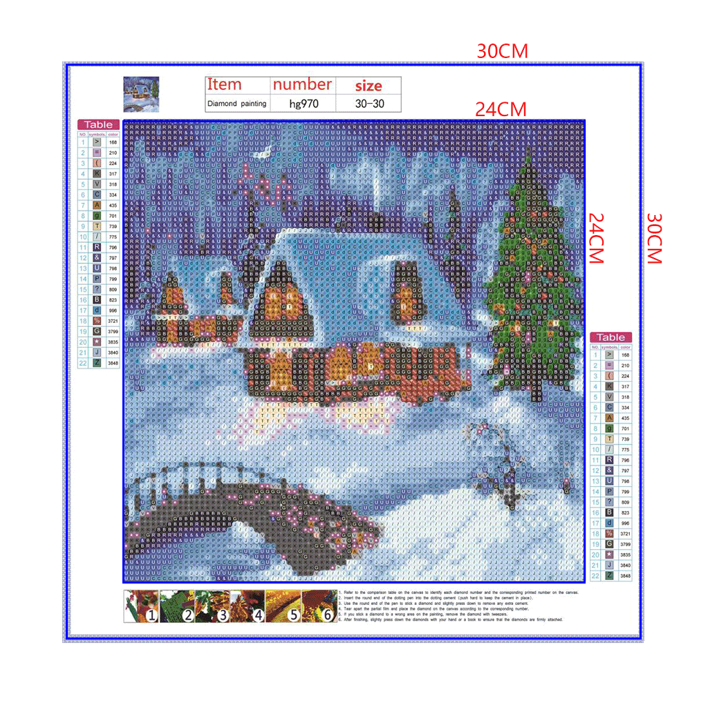 Full Diamond Painting kit - Christmas snow scene