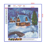 Full Diamond Painting kit - Christmas snow scene