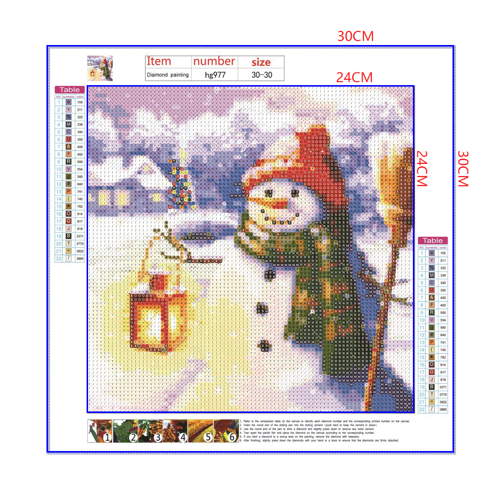 Full Diamond Painting kit - Christmas snowman