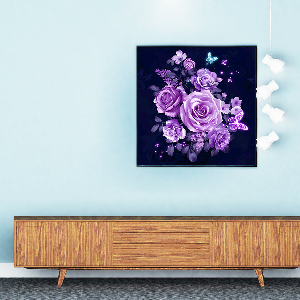 Full Diamond Painting kit - Beautiful purple rose