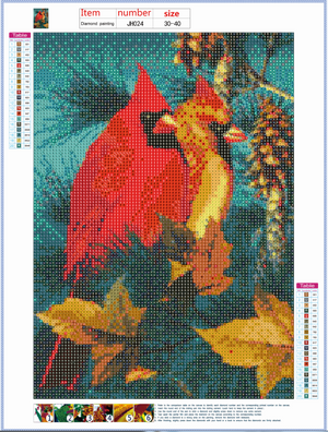 Full Diamond Painting kit - Cardinals