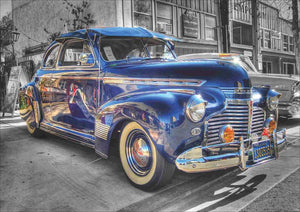 Full Diamond Painting kit - Blue cool car