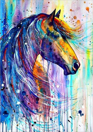 Full Diamond Painting kit - Colorful horse