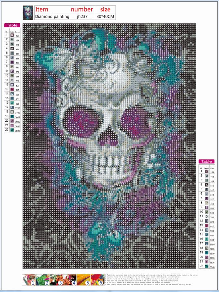 Full Diamond Painting kit - Skull
